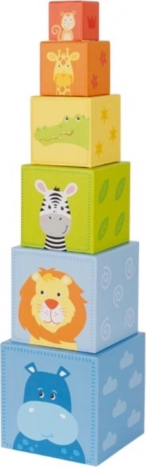 Animal Block Stacking Tower