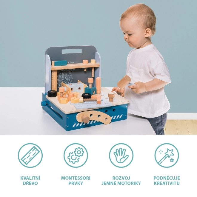 Folding Wooden Workbench for Kids