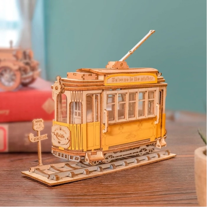 RoboTime Wooden 3D Puzzle Historic Tram