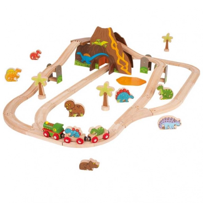 Wooden Dinosaur Train Set