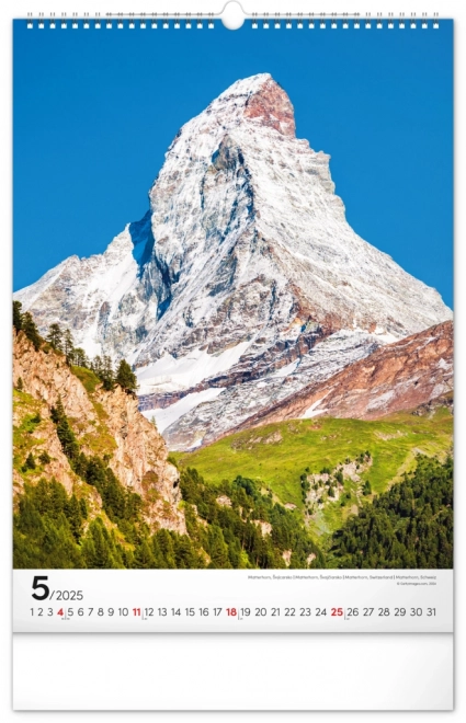 Notique Wall Calendar Mountains 2025