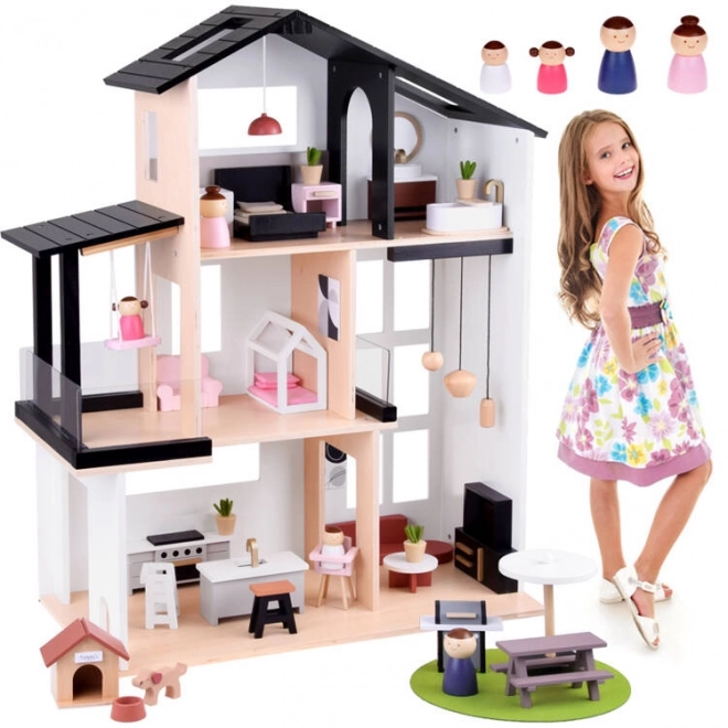 Modern Wooden Dollhouse in Loft Style