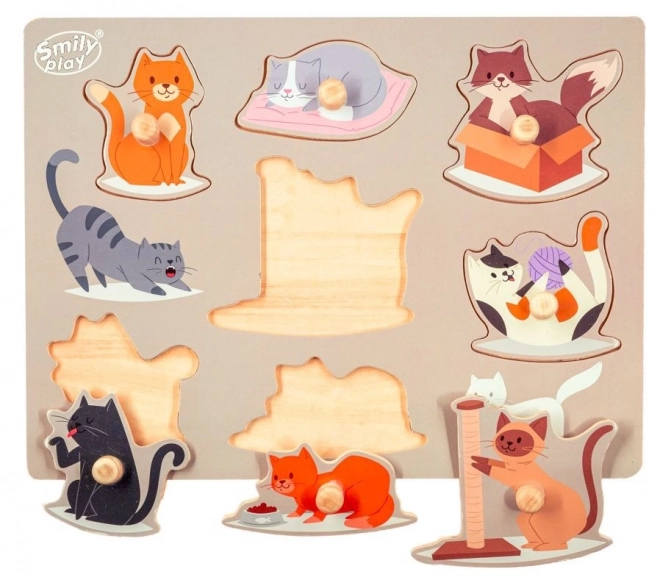 Wooden Puzzle Cats