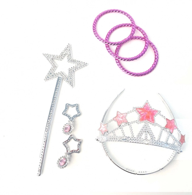 Princess Jewelry Set with Crowns and Earrings