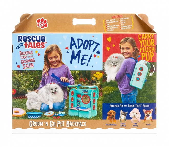 Rescue Tales Groom and Go Pet Backpack