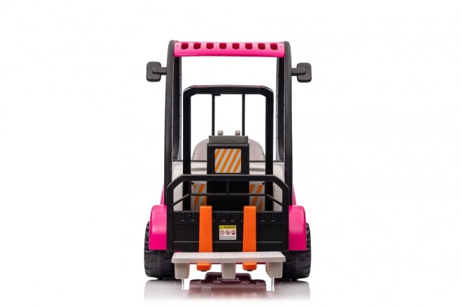 Pink Battery-Powered Forklift