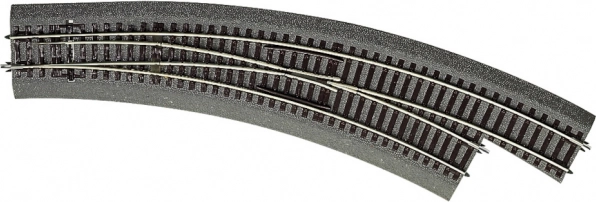 Roco Line Curved Right Turnout with Ballast