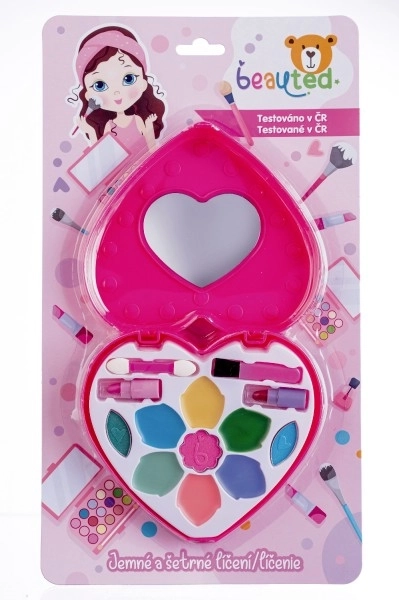 Heart Makeup Palette with Mirror for Kids