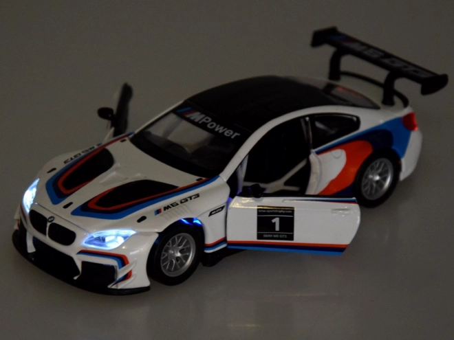 Metal Sport Model Car BMW M6 GT3 1:32 Scale with Light and Sound