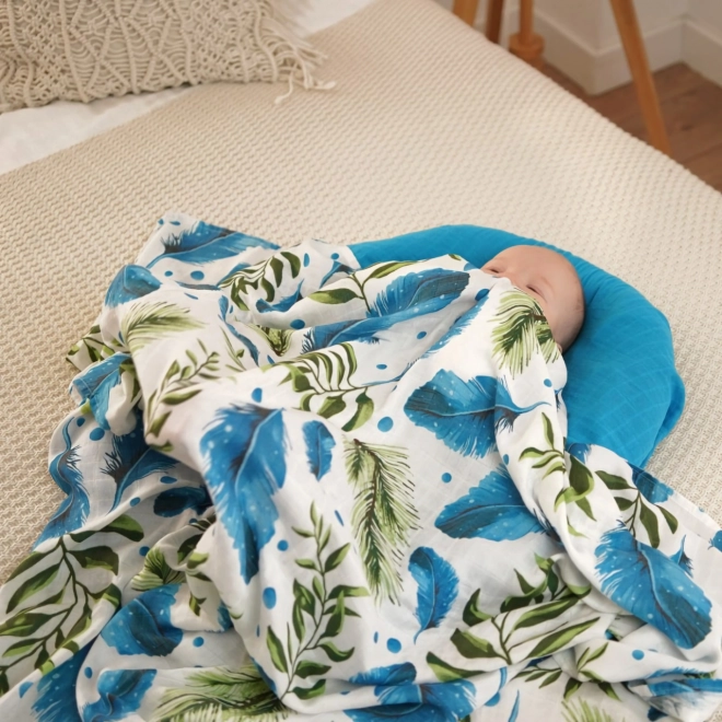 Tommy Lise Bamboo Muslin Blanket Herbs & Plumes