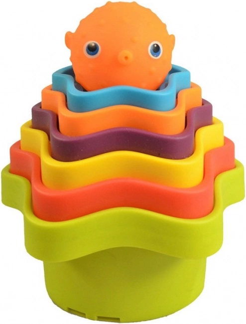 Kleurrijke piramide voor kinderen 14x12x12 cm