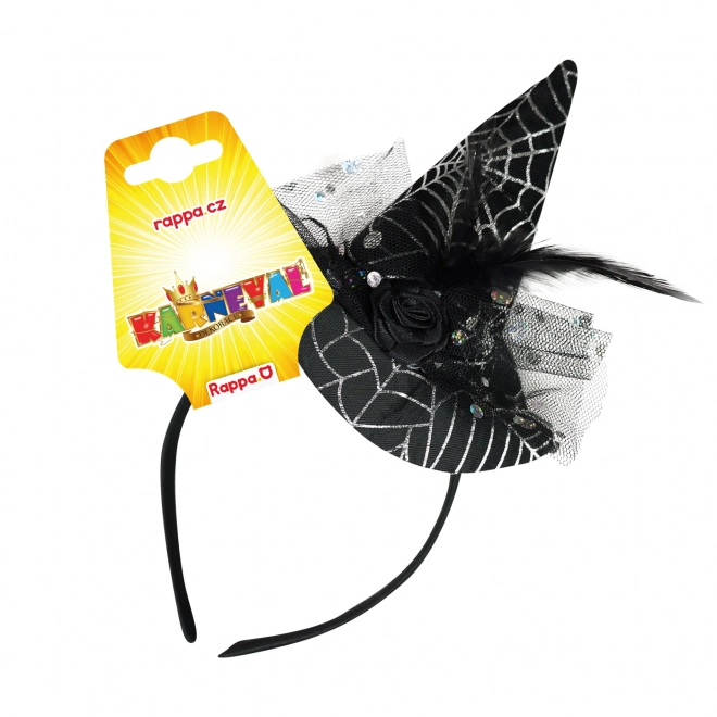 Witch Headband with Hat and Cobweb