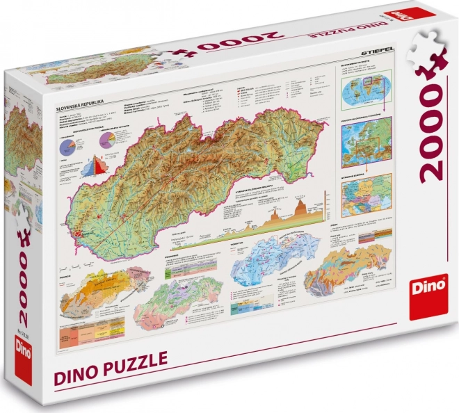 Dino Slovak Republic Map Puzzle 2000 Pieces