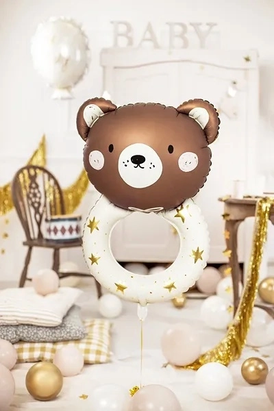 Foil Rattle Bear Balloon