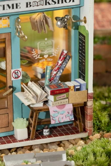 Miniature Dollhouse Bookstore Free Time