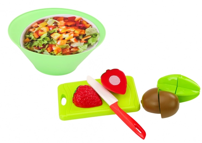 Fruit Cutting Playset with Salad and Utensils