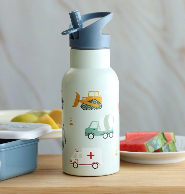 A Little Lovely Company Rozsdamentes acél ivópalack 500 ml – Járművek