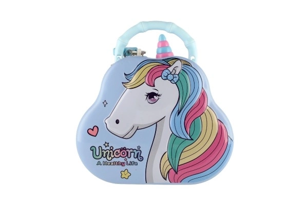 Tin Unicorn Handbag Money Box with Lock