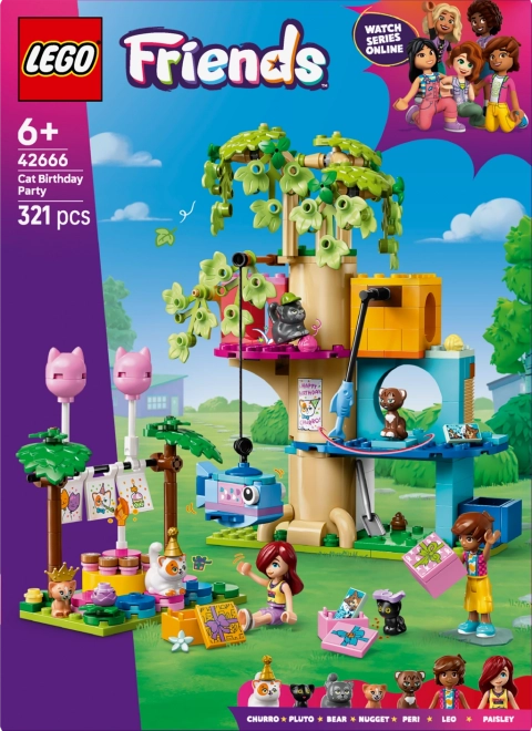 Lego Friends Oslava narodenín mačičiek a dom na strome