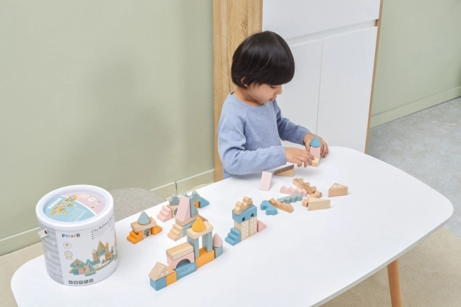 Wooden Building Blocks Set 50 Pieces