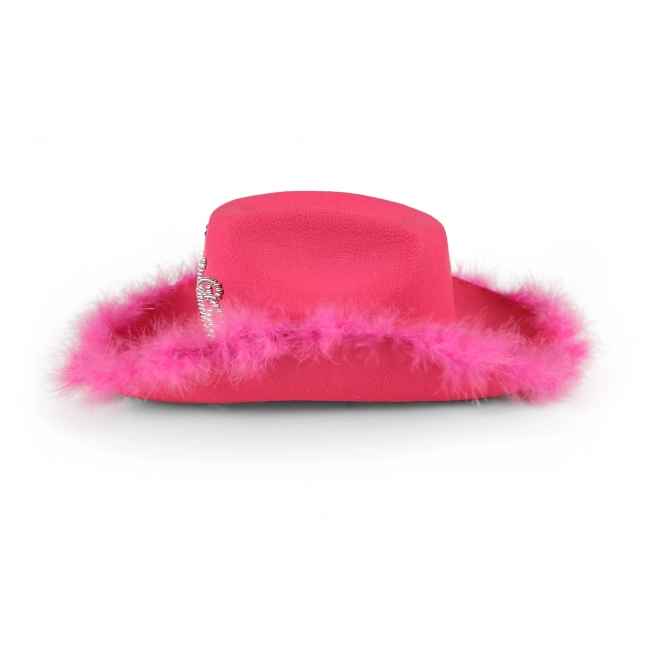 Pink Women's Cowboy Hat with Crown