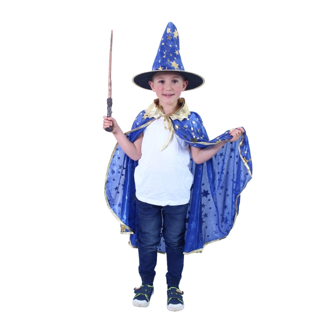 Kids Wizard Cape and Hat Set