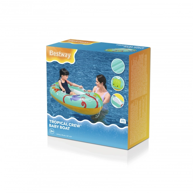 Inflatable Kids Boat with Marine Animal Design