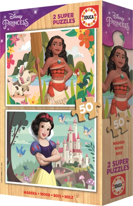 Wooden Puzzles Disney Princesses: Moana and Snow White