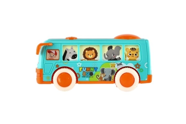 Plastic Friction Bus Toy for Kids, 12cm