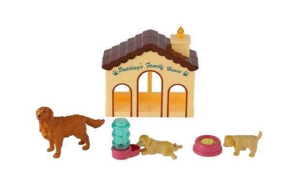 Toy Dog Set with House and Accessories