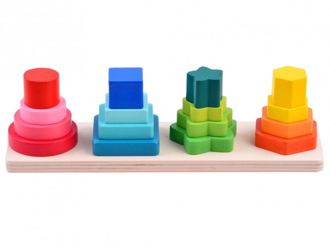 Colorful Wooden Logic Puzzle Sorter Toy