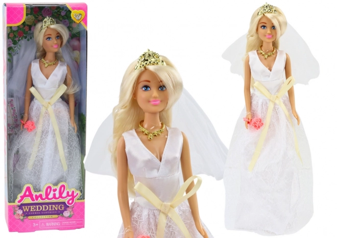 Anlily Bride Doll with Wedding Dress