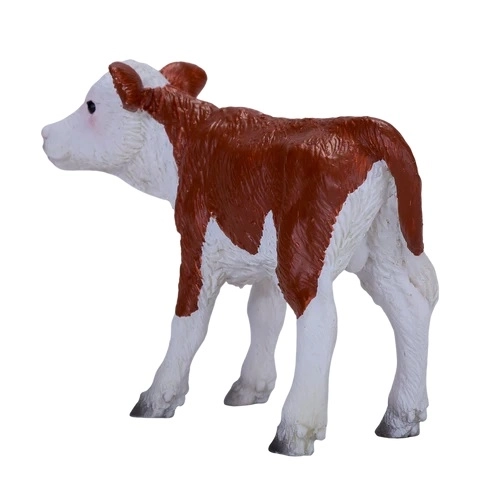 Realistic Mojo Hereford Calf Figurine