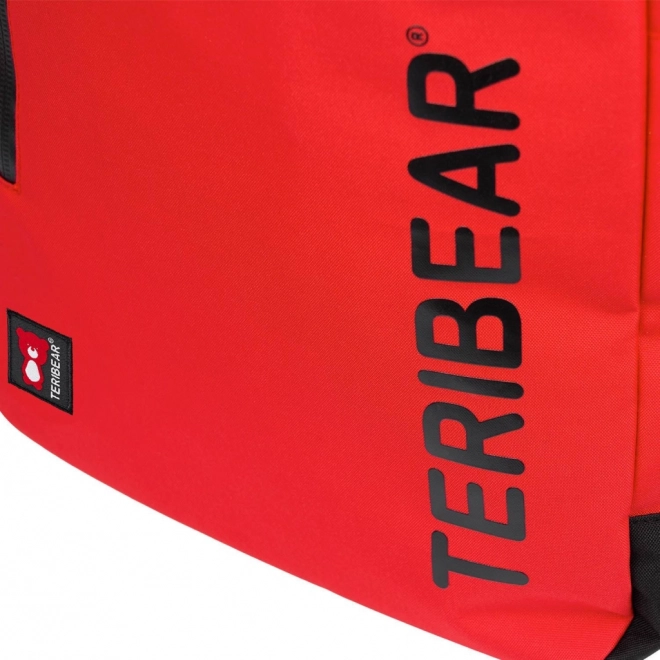 Baagl roll-top backpack Teribear red