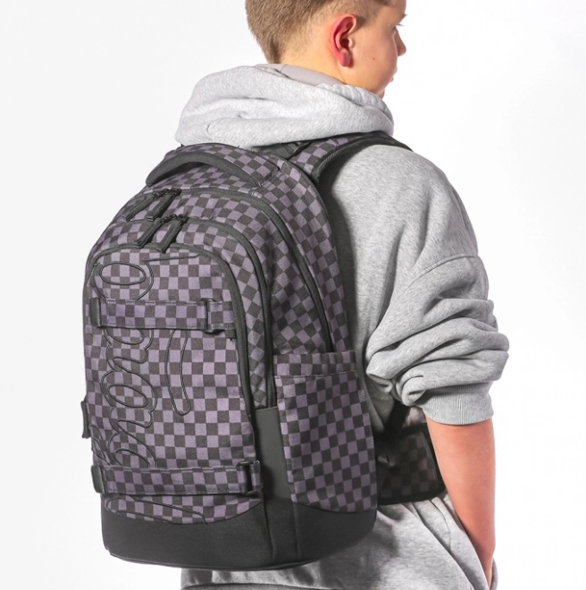 Zaino scolastico Skate Max grigio
