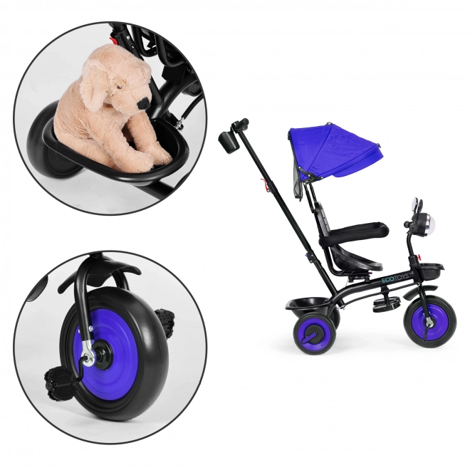 3-in-1 tricycle stroller for children with swivel seat and canopy by ECOTOYS