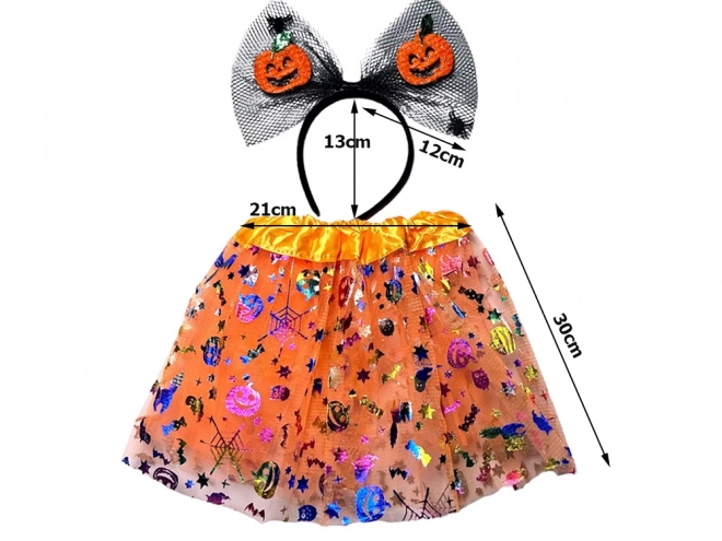 Halloween costume skirt set with headband