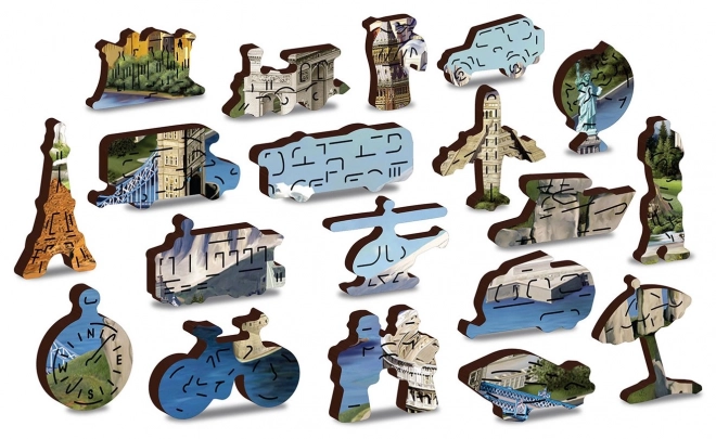 Wooden City World Monuments Wooden Puzzle 2-in-1