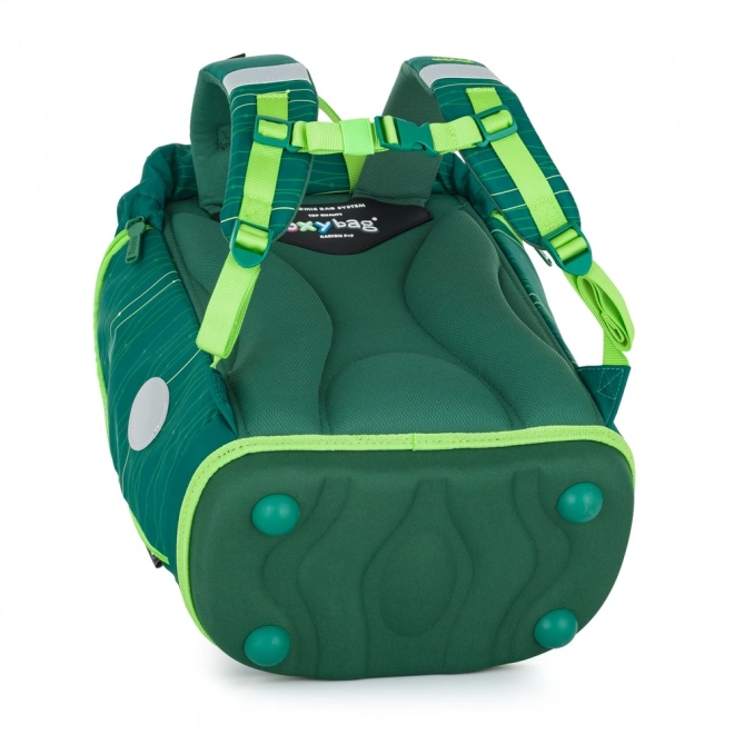 Set 4-Piece OXY Sherpy Green School Backpack