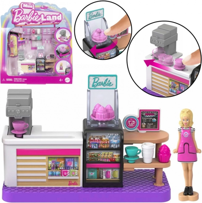 MATTEL BARBIE MINI BARBIELAND cukráreň s mini bábikou 3,5 cm a doplnkami