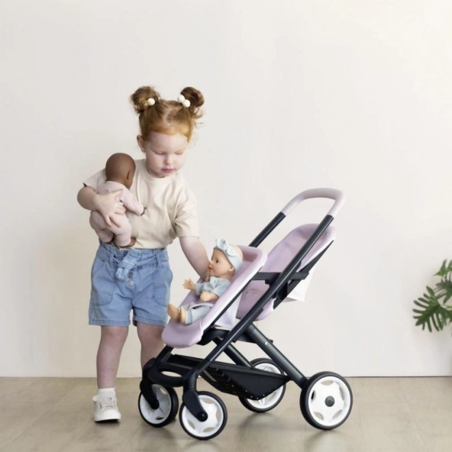 Passeggino sportivo per bambole gemelle Maxi Cosi rosa chiaro