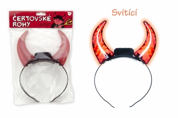 Glowing Devil Horns Carnival Accessory