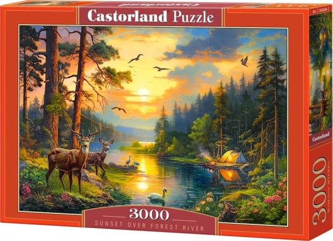 Sunset Over the River Puzzle 3000 Pieces