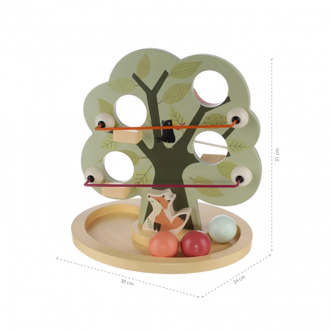 Wooden Marble Run Tree Toy