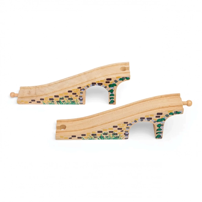 Wooden Toy Train Track Bridge