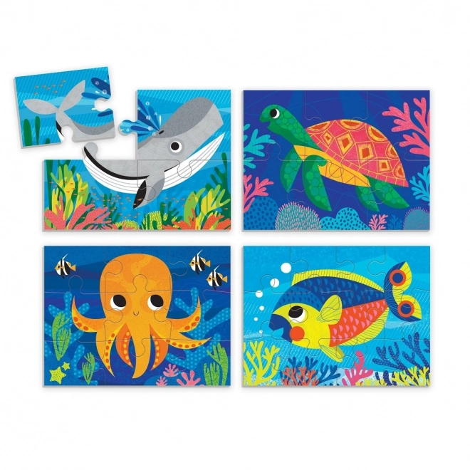 Ocean Puzzle Set 4-in-1