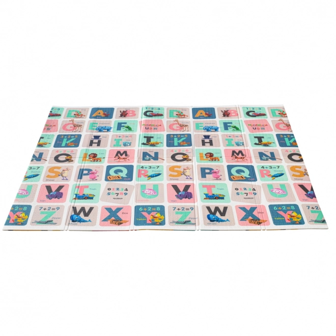 Double Sided Foldable Educational Foam Mat with Alphabet and Animals