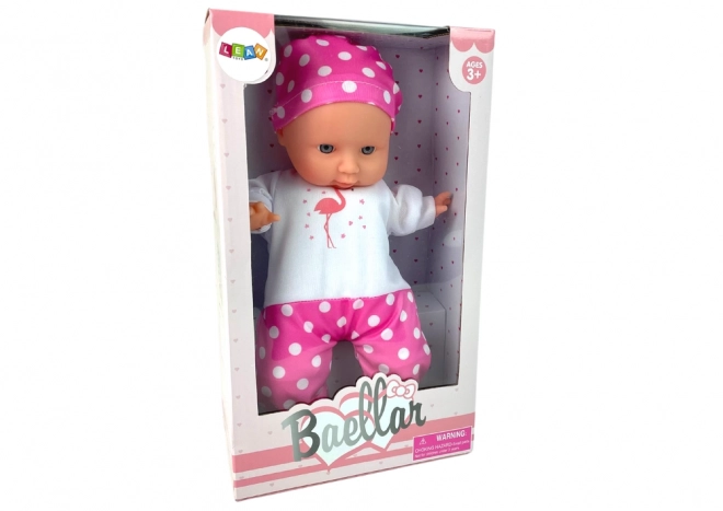 Baby Doll in Pink Dotted Pajamas