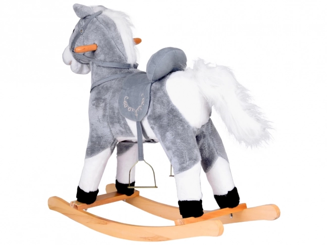 Large Gray Rocking Horse with Sound and Motion