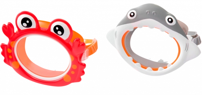 Diving Goggles for Kids with Crab and Shark Theme